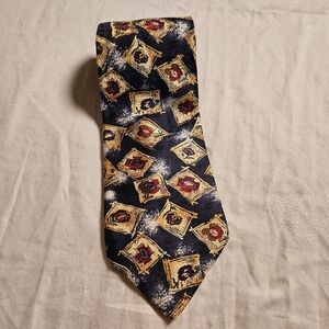 Ferrell Reed for Nordstrom 100% Silk Tie‎ Made in US Abstract Floral Print